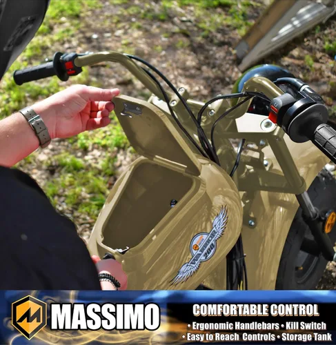 Miniatura 4 de Massimo Motor Warrior200 196CC Motor Super Size Mini Moto Trail Bike MX Street para niños y adultos Neumáticos anchos Motocicleta Powersport