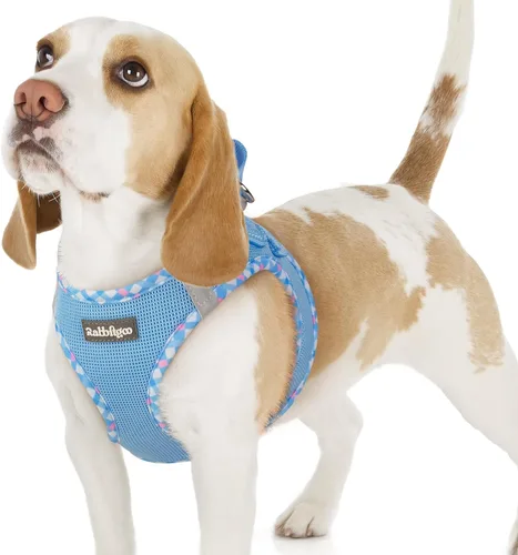 Miniatura 133 de rabbitgoo Arnés para perro pequeño, chaleco de malla suave para cachorros con hebilla de seguridad, arnés reflectante transpirable para mascotas