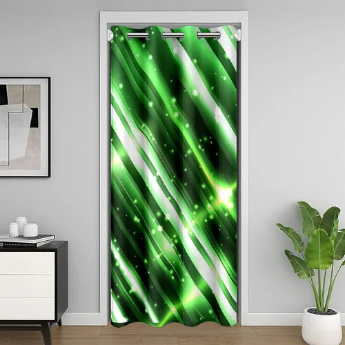 Miniatura 23 de Feelyou Cortina de puerta con ecuación matemática, privacidad, 1 panel, 34 x 80 pulgadas, espacio exterior, galaxia, 30% a 50% opaco, aislamiento
