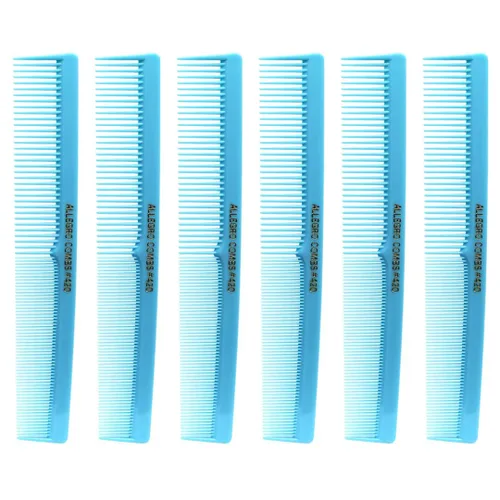 Allegro Combs #420 Peine profesional de corte de barbero, peines de peinado de dientes finos y anchos, decoloración, corte de barba y separación del