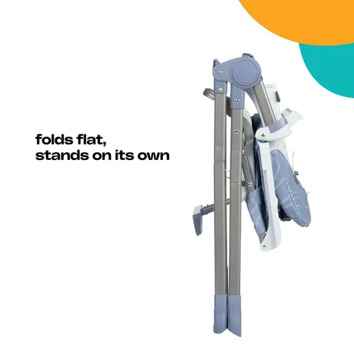 Miniatura 4 de Cosco Silla alta ajustable de pliegue simple, se pliega y se sostiene por sí sola, por lo que es fácil de almacenar o llevar sobre la marcha, ondas