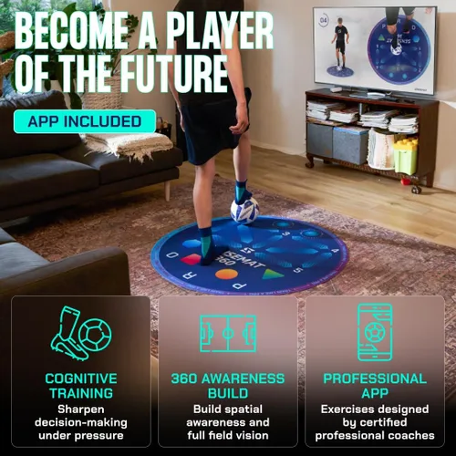 Miniatura 5 de Sensemat 360 Alfombrilla de Entrenamiento de Fútbol Alfombrilla de Entrenamiento Antideslizante con Diseño de 360 Grados Entrenamiento de Juego