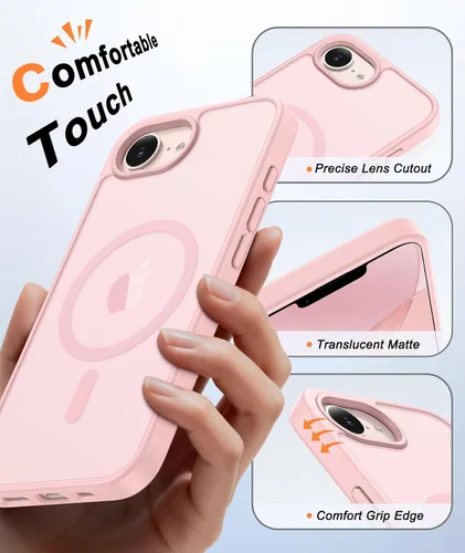 Miniatura 538 de FNTCASE Funda para iPhone 17 Pro: Fundas delgadas translúcidas de color azul claro compatibles con MagSafe, protección completa de la cámara