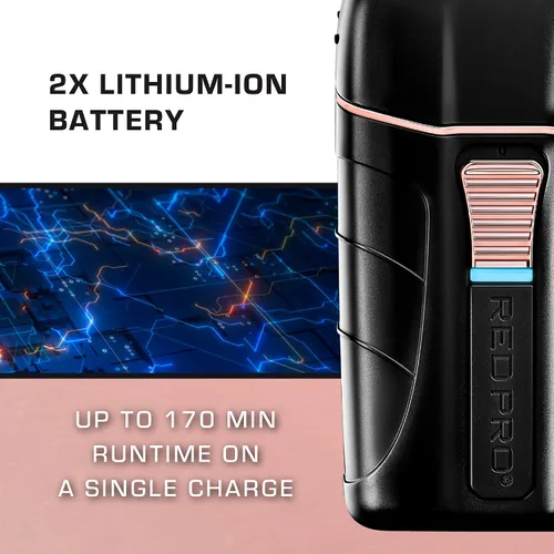 Miniatura 3 de RED Pro Cable de afeitadora de papel de titanio, afeitadora inalámbrica para hombres, potente rasuradora eléctrica USB-C recargable, hasta 170 Negro