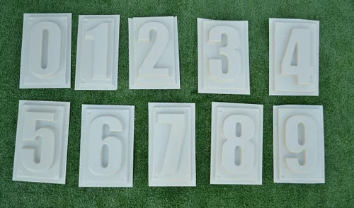 Venta Set de 0-9 Números 10 Moldes de Plástico Hormigón o Yeso Jabón Molde D22 (180 mm (7.09in))