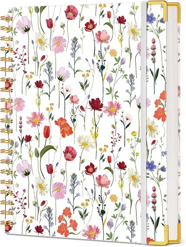 Miniatura 18 de Diario en Espiral Lindo para Mujeres, Cuaderno de 200 Páginas con Líneas 8.5” x 11”, A4 de Gran Tamaño con Tapa Dura en Espiral con Papel Grueso