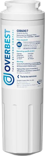 Overbest UKF8001 Reemplazo para EveryDrop by Whirlpool Filtro de agua para refrigerador 4, EDR4RXD1