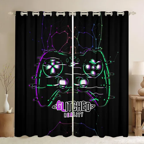 Miniatura 37 de Cortinas de ventana con bandera estadounidense, cortinas de fútbol para niños, 42 pulgadas de ancho x 84 pulgadas de largo, tratamientos de ventana