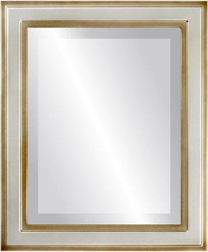 Miniatura 22 de OVALCREST Espejo de pared biselado rectangular para decoración del hogar, estilo Wright - Oro champán - Dimensiones exteriores de 16 x 20 pulgadas