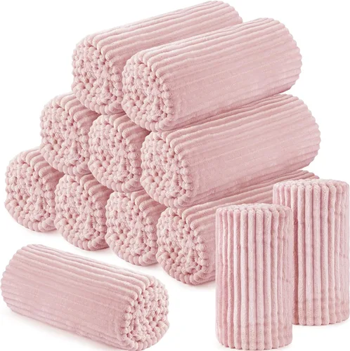 Miniatura 12 de Buryeah 6 Piezas Manta de Franela a Granel 50 x 60 pulgadas Manta para Pijamadas Boda al Aire Libre Manta Ligera, Certificado Oeko-tex Standard 100