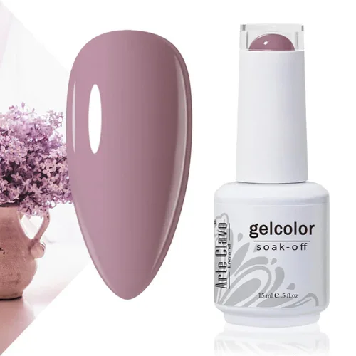 Miniatura 60 de Arte Clavo Pearlescent Nude Gel Nail Polish 15ml - HEMA Free Soak off UV LED Nail Gel for Manicure, DIY Nail Art, Home Salon Use 11029