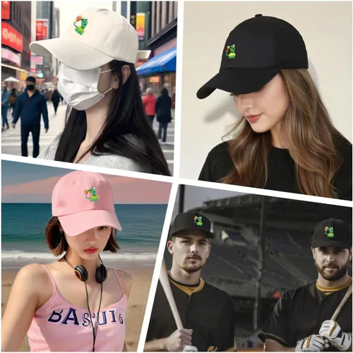 Miniatura 5 de Gorra de béisbol bordada Kermit The Frog ajustable, unisex, clásica, para papá