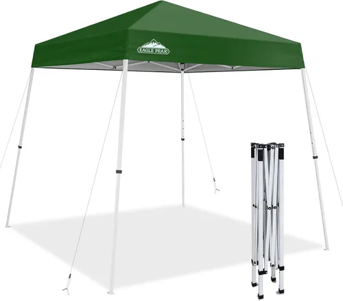 Miniatura 10 de Eagle Peak - Pérgola plegable (10.0 x 10.0 pies), patas inclinadas, de tela, para exteriores, fácil de montar, Negro