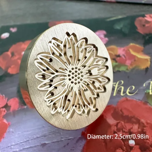 Miniatura 3 de 4 sellos de cera de repuesto para cabeza de sello de rosa, margarita, girasol, retro, antiguos, sellos de cera de sellado para invitaciones de boda
