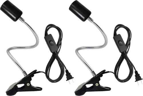 Miniatura 9 de Soporte de Lámpara con Clip Ajustable Interruptor Luz de Clip Flexible Soporte de Lámpara con Clip Soporte de Lámpara de Escritorio con Clip Zócalo