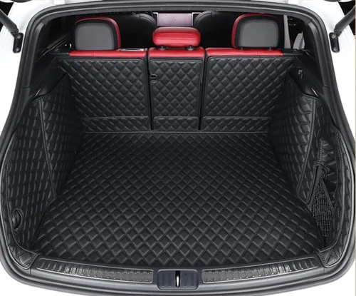 Miniatura 13 de Compatible con Porsche Macan (modelo de combustible), alfombrilla de maletero + protector de asiento trasero + cubierta de lados altos, alfombrilla