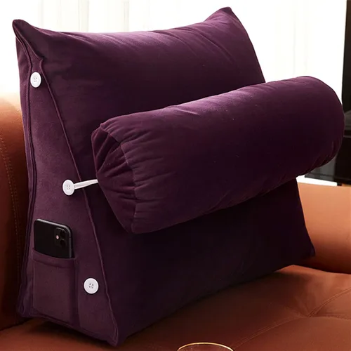 Miniatura 12 de Almohada triangular para lectura y dormir en forma de cuña con almohada ajustable para el cuello, soporte para cuerpo, espalda, lumbar, uso en cama