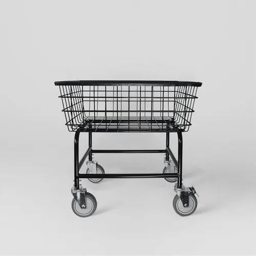 Miniatura 11 de Carrito de lavandería comercial LVP Work Horse con asa extraíble (cromado, extra grande)