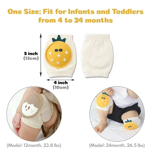Miniatura 6 de Almohadillas protectoras para rodillas para bebés (piña)