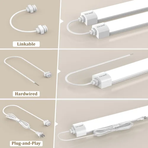 Miniatura 5 de Luz LED Enlazable para Tienda para Cochera Airand de 5 pies, con cable con enchufe, Luces LED para Armario 5000K para Debajo del Gabinete, Lámpara