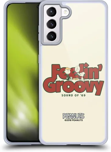 Miniatura 54 de Head Case Designs Funda de gel Woodstock 50th con licencia oficial de Peanuts Snoopy Guitar 1969 [protección de grado militar] compatible