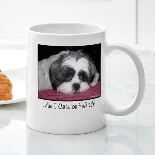 Miniatura 5 de CafePress Cute Shih Tzu Dog Mugs - Taza de café de cerámica de 11 oz (11.0 fl oz)