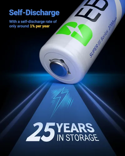 Miniatura 4 de EBL Baterías de litio AA de 3700 mAh, paquete de 8 baterías no recargables de 1.5 V de más larga duración doble A mejoradas, baterías AA de litio