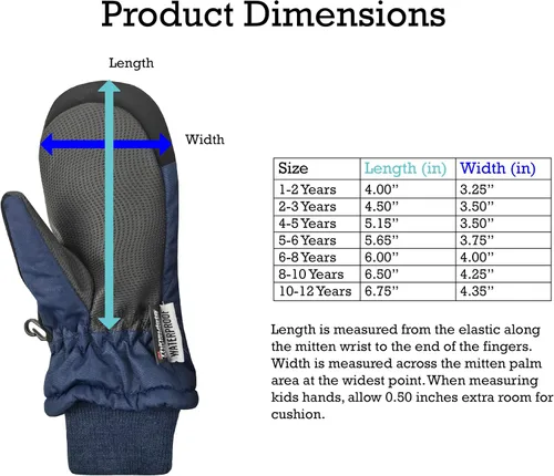 Miniatura 6 de N'Ice Caps Kids Waterproof Snow Mittens - Thinsulate Boys Girls Cold Weather