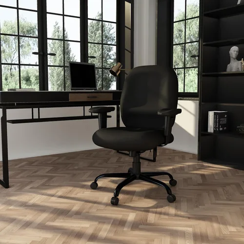 Miniatura 2 de Boss Office Products Silla de trabajo resistente, color negro