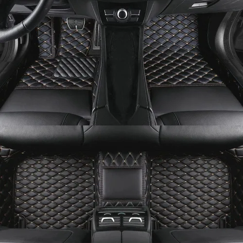 Miniatura 17 de Personaliza las alfombrillas de cuero de lujo de protección para todo tipo de clima para automóviles, SUV y camiones según el modelo automotriz azul