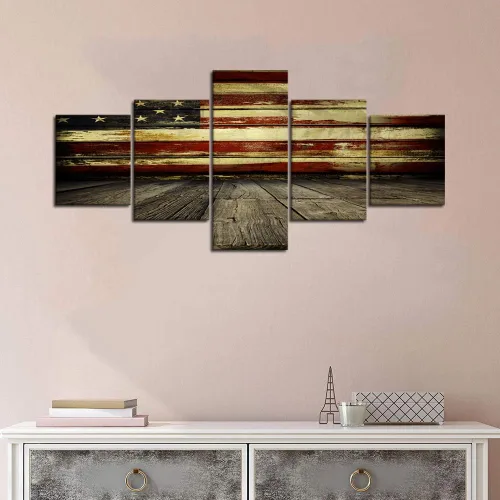 Miniatura 3 de Yatsen Bridge - Juego de pinturas (5 piezas), diseño de bandera EE.UU.