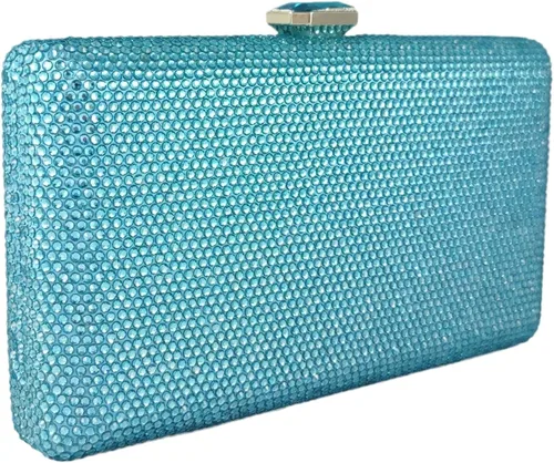 Miniatura 3 de Boutique De FGG Elegantes bolsas de noche de cristal para mujer, caja de fiesta formal, bolso de mano para boda, diamantes de imitación, bolso