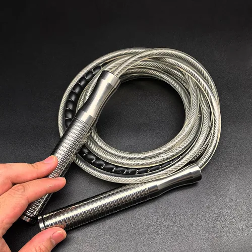 Miniatura 7 de Cuerda de saltar pesada, cuerda de salto pesada para mujeres, hombres, entrenamiento de fitness y resistencia, cuerda ajustable y gruesa, asas