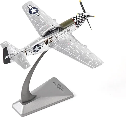 NUOTIE P51-D Mustang 1/72 Kit de modelo de avión de metal con soporte WWII Modelo de caza fundido a presión Vintage Preconstruido Colección de