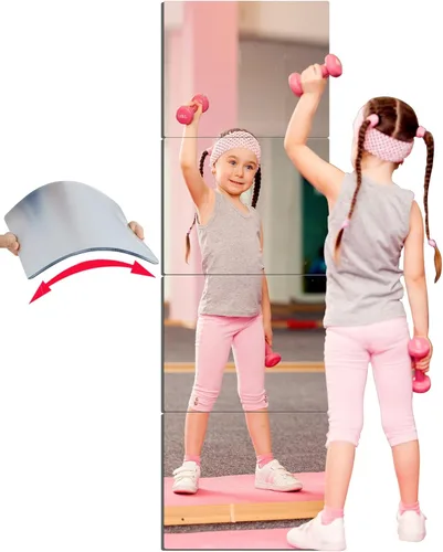 Miniatura 12 de Unbreakable Acrylic Full Length Mirror for Wall Mounted, Full Body Mirror for Kids, Flexible Plastic Safe Shatterproof, 4 PCS 10 x 10 Inches