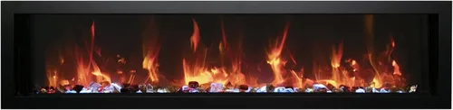 Miniatura 3 de Remii WM - Chimenea eléctrica extra delgada de 55 pulgadas, calentador de chimenea eléctrico delgado montado en la pared con control remoto