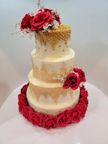 Miniatura 4 de Azúcar joyas comestibles encaje pastel encaje estera en relieve chandelilac textura fondant impresión estera de encaje corona tiara decoración molde
