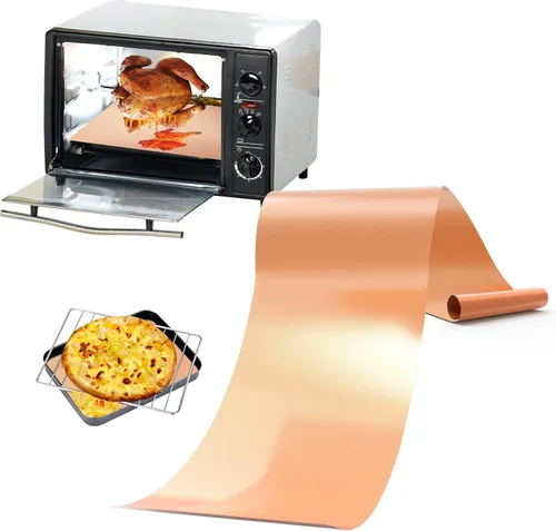 Miniatura 7 de Revestimientos para horno para la parte inferior del horno, 16 x 24 pulgadas de grosor, antiadherentes, antiadherentes, forros de horno Negro