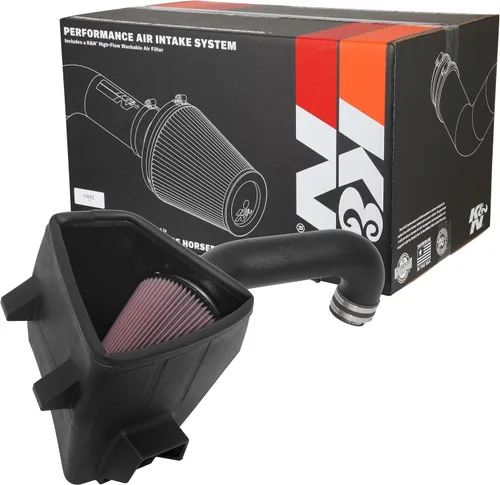 Miniatura 14 de K&N Sistema de admisión de aire frío: filtro de aire de flujo seco, aumento del rendimiento y remolque: compatible con RAM 1500, 30-1578 2019-2024