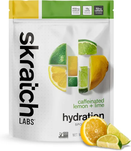 Miniatura 25 de Skratch Labs Polvo de Hidratación Mezcla de Bebida Deportiva Polvo de Electrolitos para Ejercicio, Resistencia y Rendimiento Limón + Lima 20