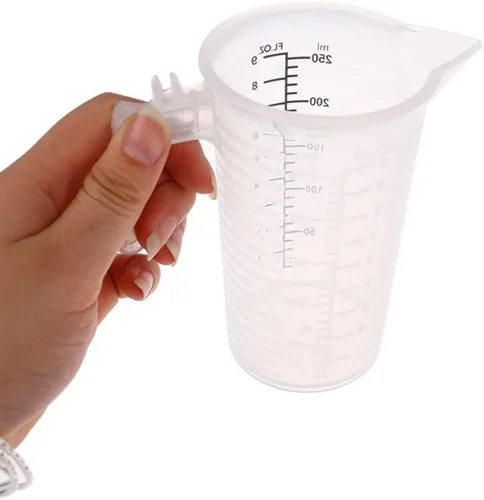 Miniatura 3 de Vasos medidores de plástico con asa, taza medidora de líquido transparente, jarra de vertido para harina y aceite en polvo, hornear, líquido, uso