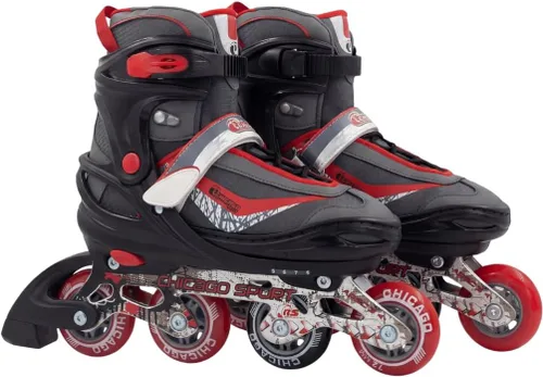 CHICAGO Skates Patines ajustables para niños en línea Rojo
