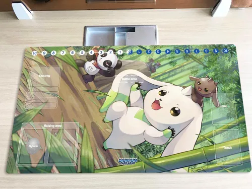 Nueva Alfombrilla de Juego Mlikemat Digimon DTCG Mat Terriermon Veemon TCG CCG OCG Alfombrilla de Juego de Cartas Coleccionables con Zonas + Bolsa