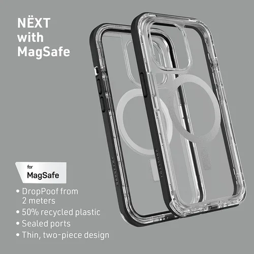 Miniatura 4 de LifeProof Next Screenless Series - Funda para MagSafe para iPhone 13 (no Mini/Pro/Pro Max), embalaje no minorista, cristal negro
