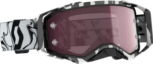 Scott Prospect - Gafas de motocicleta todoterreno unisex para adultos, color mármol negro/blanco/rosa, talla única
