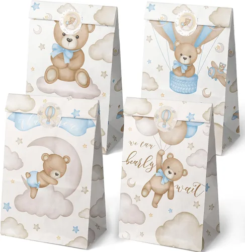 Miniatura 17 de Bolsas de regalo de fiesta de avión de combate Outego – 24 piezas de bolsas de regalo estilo avión de combate con 2 diseños, bolsas de papel