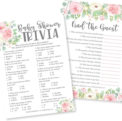 Miniatura 7 de Hadley Designs Juegos de baby shower para 20 invitados – Animales del bosque que conocen a mamá mejores juegos de baby shower para niñas, bromas