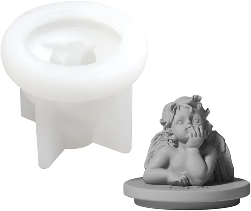 Miniatura 9 de BOOWAN NICOLE Tarro de vela Molde de silicona Molde de jardinera de hormigón Moldes DIY Cemento Pot Herramientas para hacer SH0816