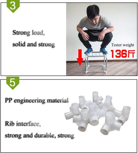Miniatura 6 de Armario portátil para ropa, armario de tubería de acero impermeable, almacenamiento extra fuerte y duradero con estante para colgar, armario