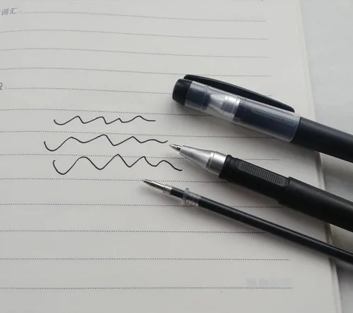 Miniatura 5 de Recambios de bolígrafo de gel de 0.020 in, paquete de 100 recambios de tinta para bolígrafo, repuesto de bolígrafo de tinta negra, punta de metal